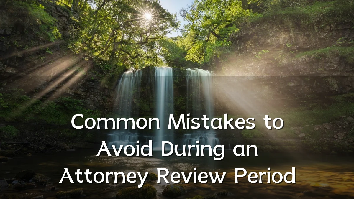 Common Mistakes to Avoid During an Attorney Review Period