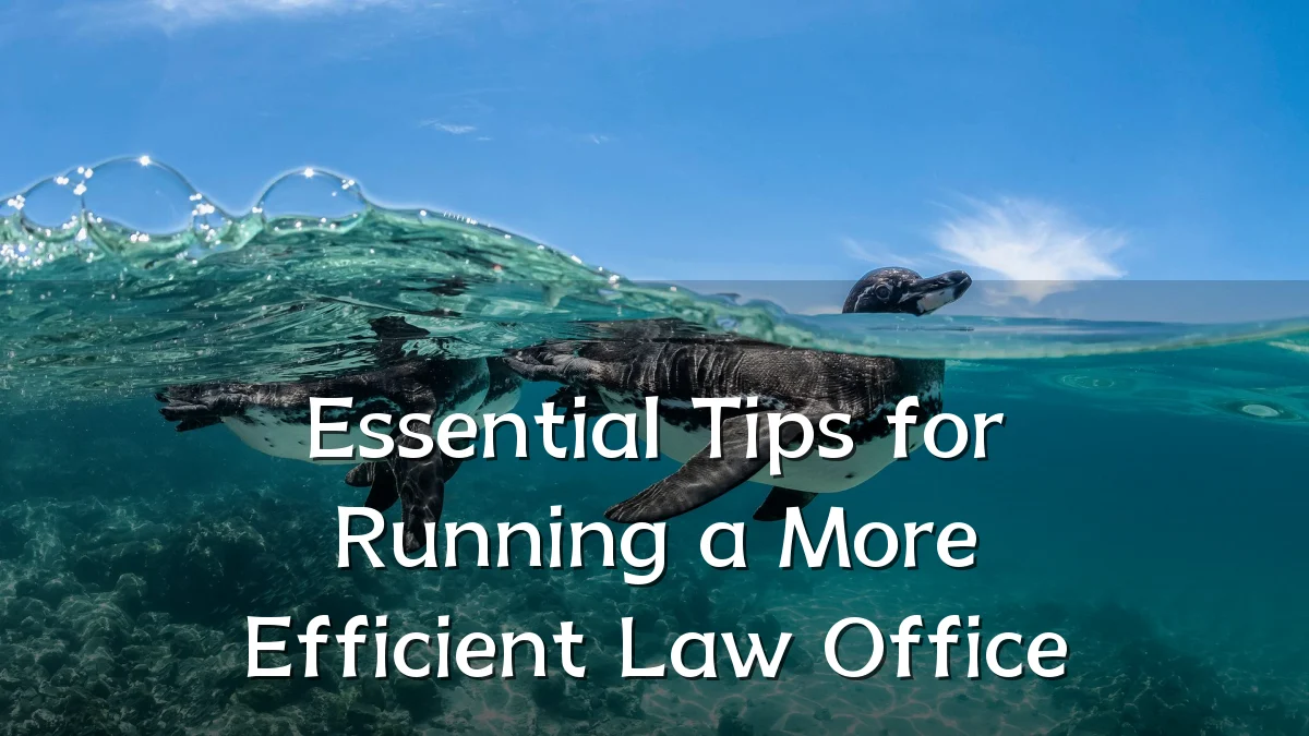 Essential Tips for Running a More Efficient Law Office