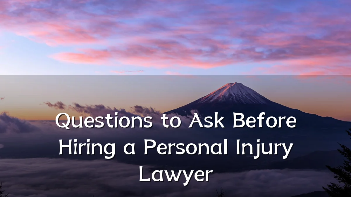 Questions to Ask Before Hiring a Personal Injury Lawyer