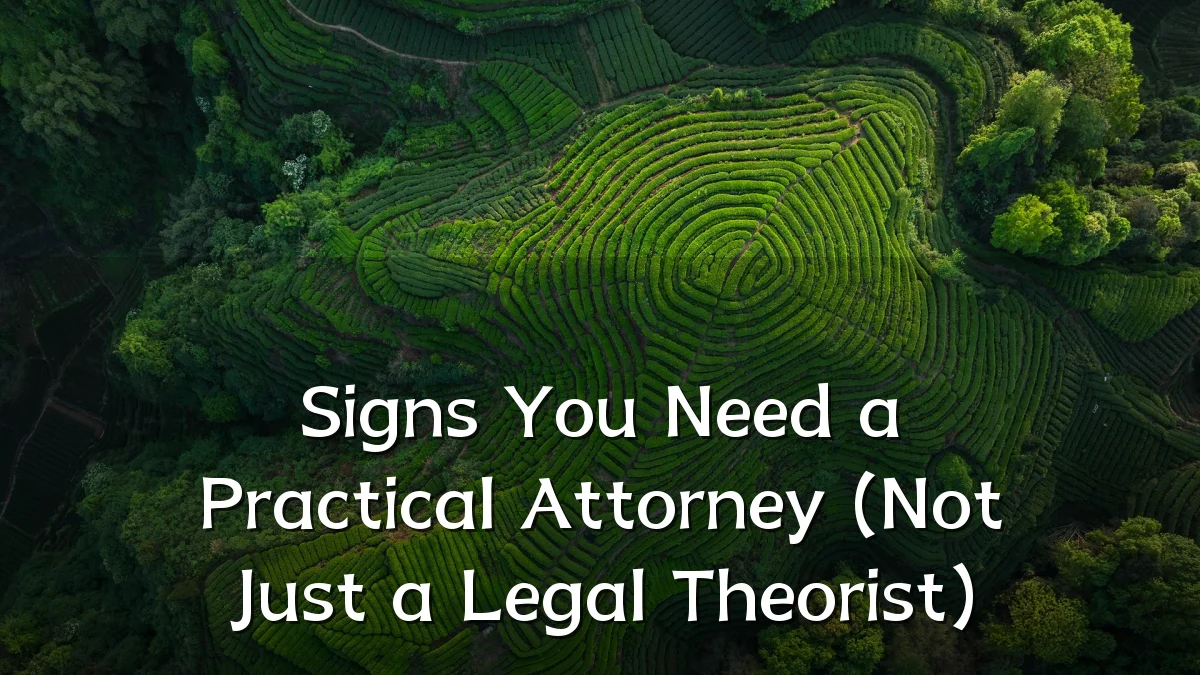 Signs You Need a Practical Attorney (Not Just a Legal Theorist)