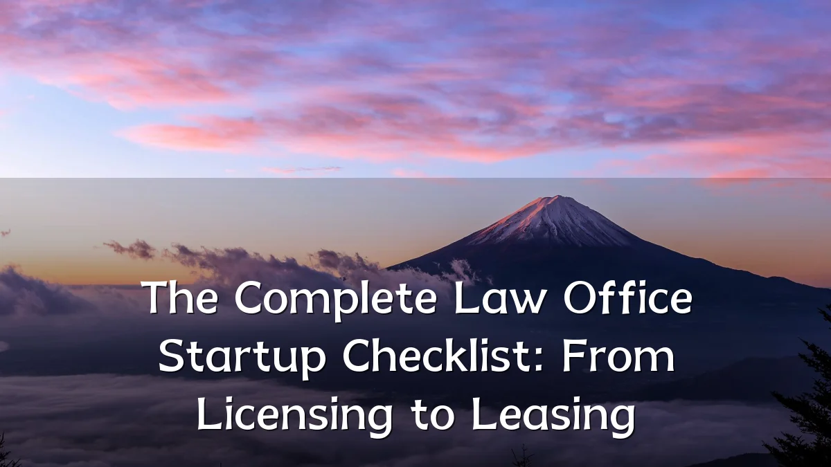 The Complete Law Office Startup Checklist: From Licensing to Leasing