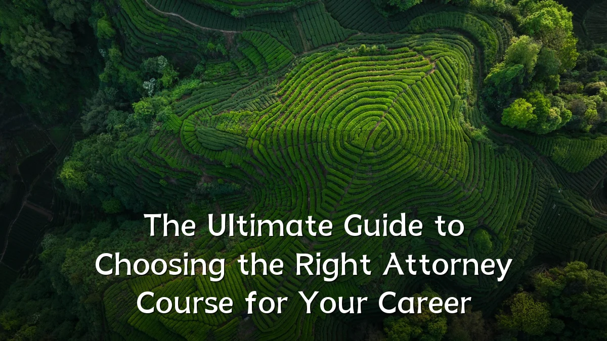 The Ultimate Guide to Choosing the Right Attorney Course for Your Career
