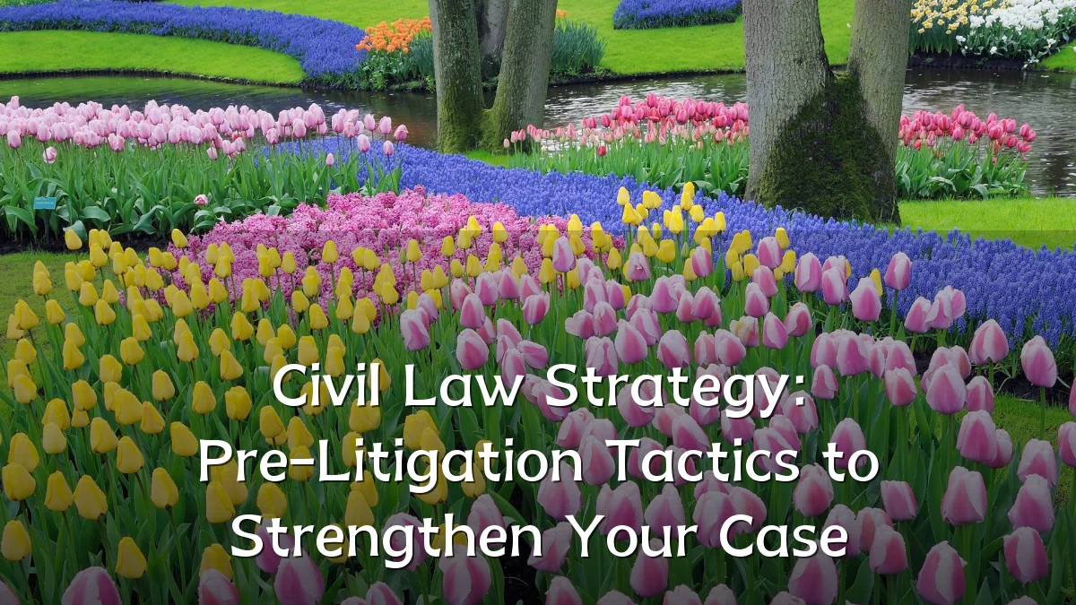 Civil Law Strategy: Pre-Litigation Tactics to Strengthen Your Case