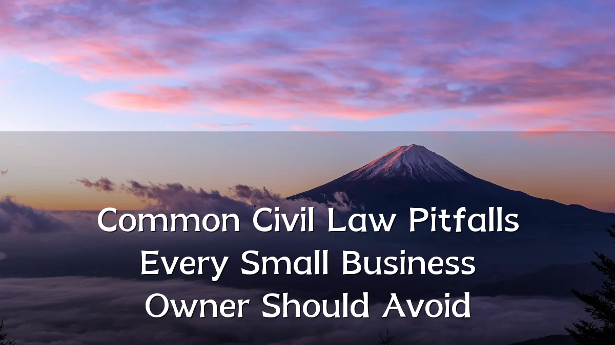 Common Civil Law Pitfalls Every Small Business Owner Should Avoid