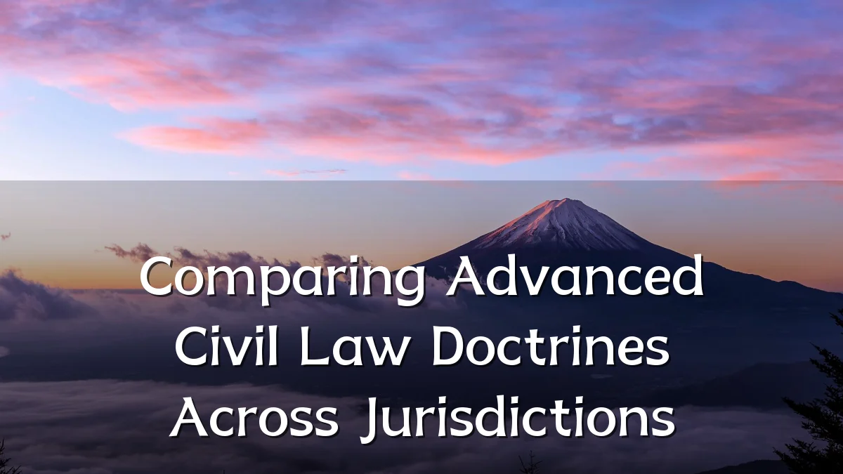 Comparing Advanced Civil Law Doctrines Across Jurisdictions