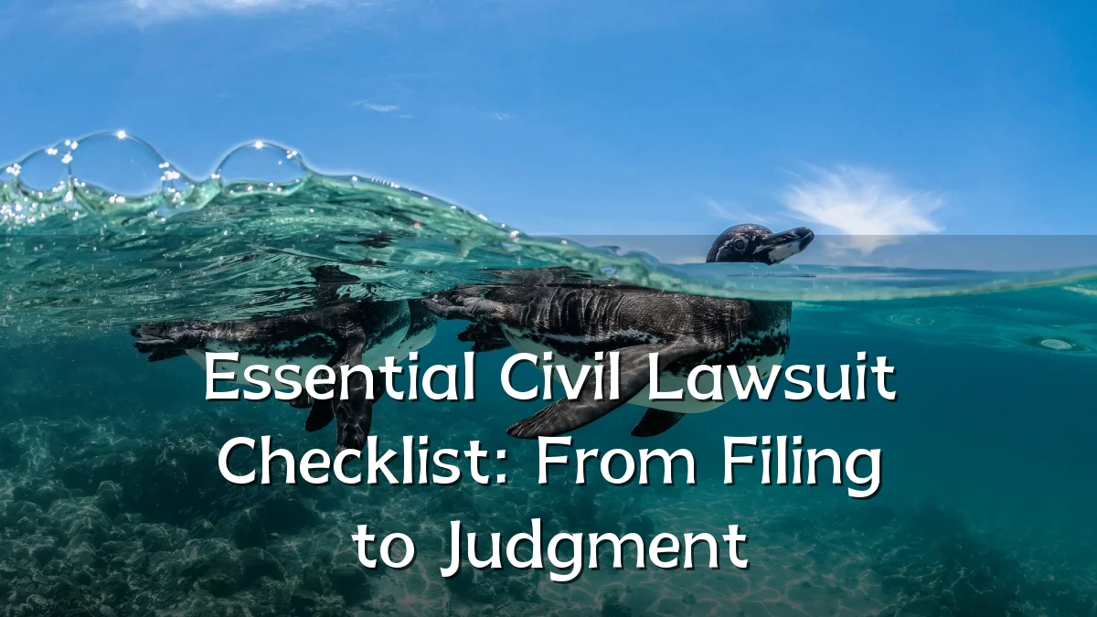 Essential Civil Lawsuit Checklist: From Filing to Judgment