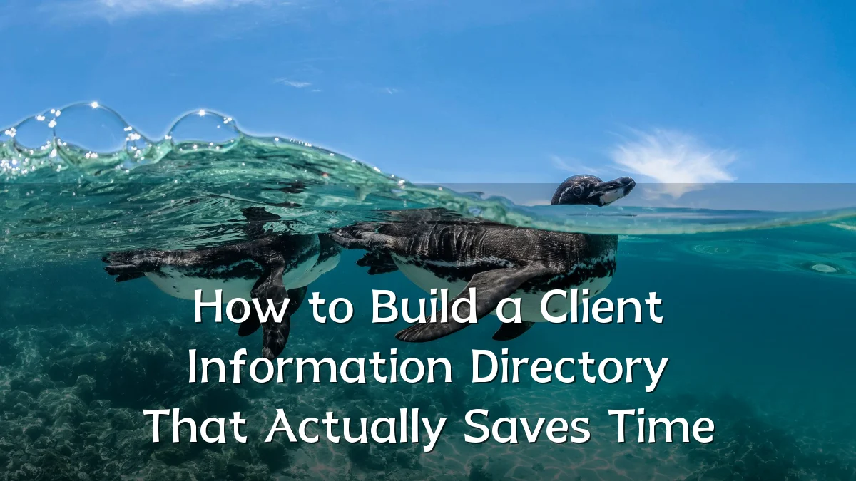 How to Build a Client Information Directory That Actually Saves Time