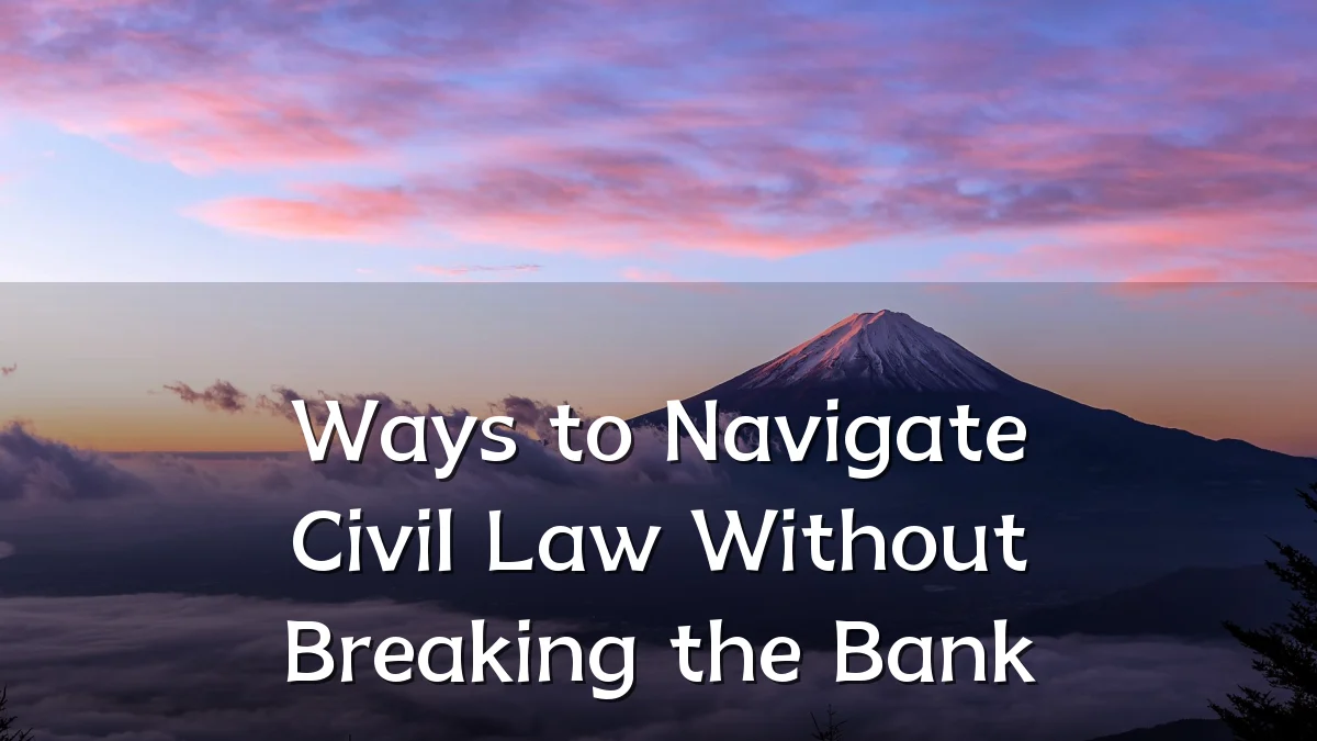 Ways to Navigate Civil Law Without Breaking the Bank