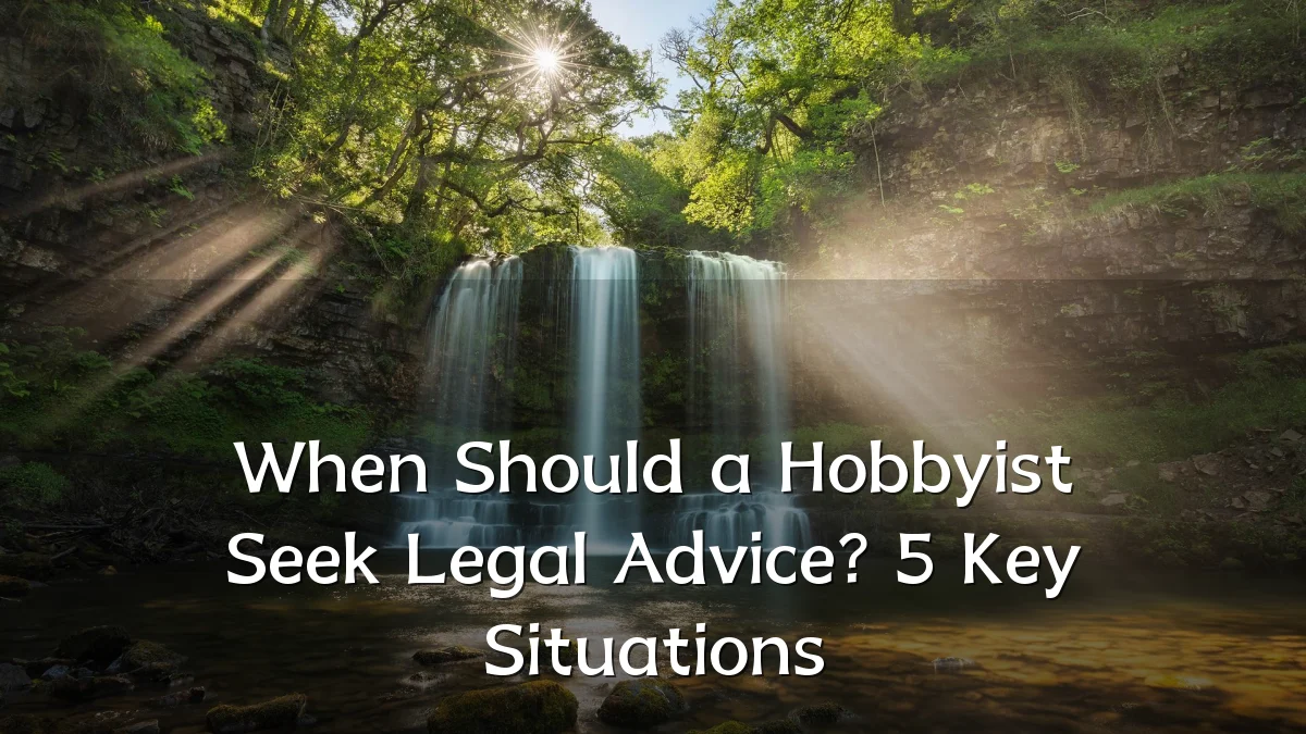 When Should a Hobbyist Seek Legal Advice? 5 Key Situations