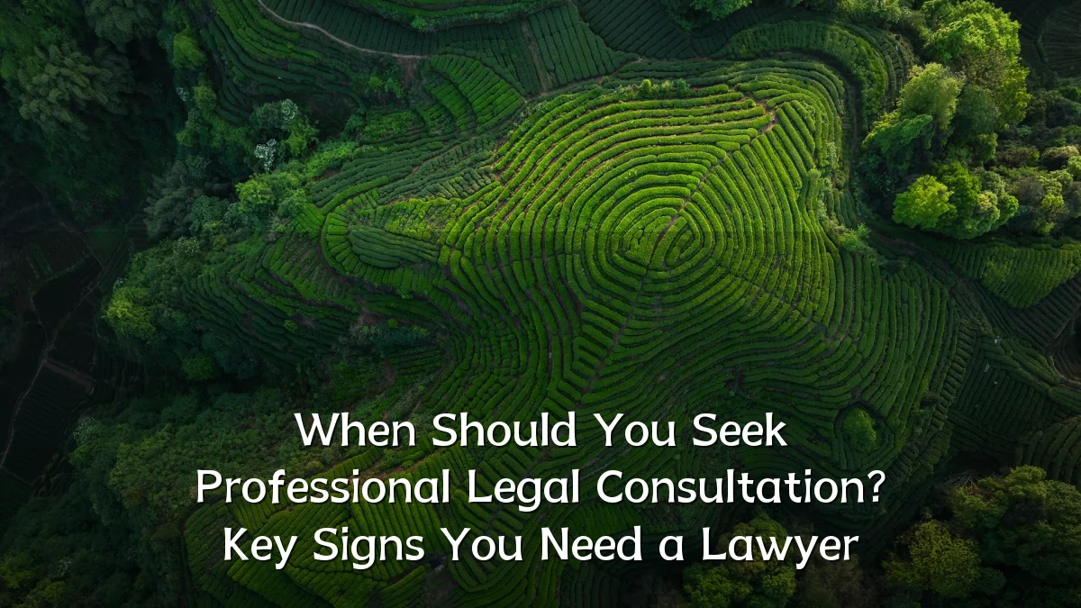 When Should You Seek Professional Legal Consultation? Key Signs You Need a Lawyer