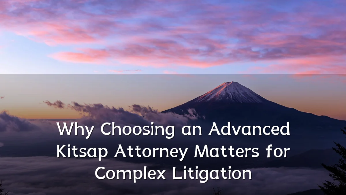 Why Choosing an Advanced Kitsap Attorney Matters for Complex Litigation