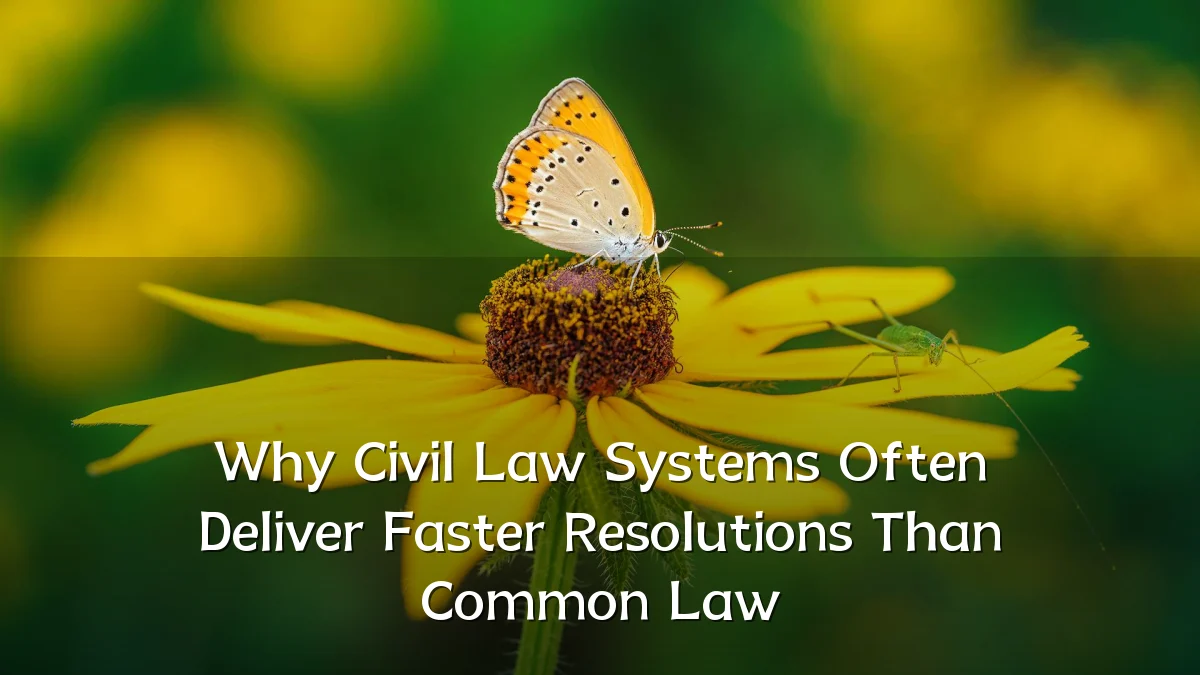 Why Civil Law Systems Often Deliver Faster Resolutions Than Common Law
